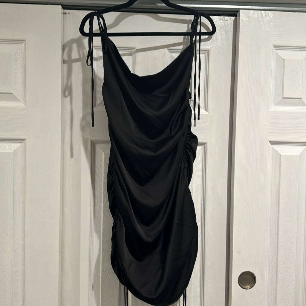 Stringed Upped Little Black Dress